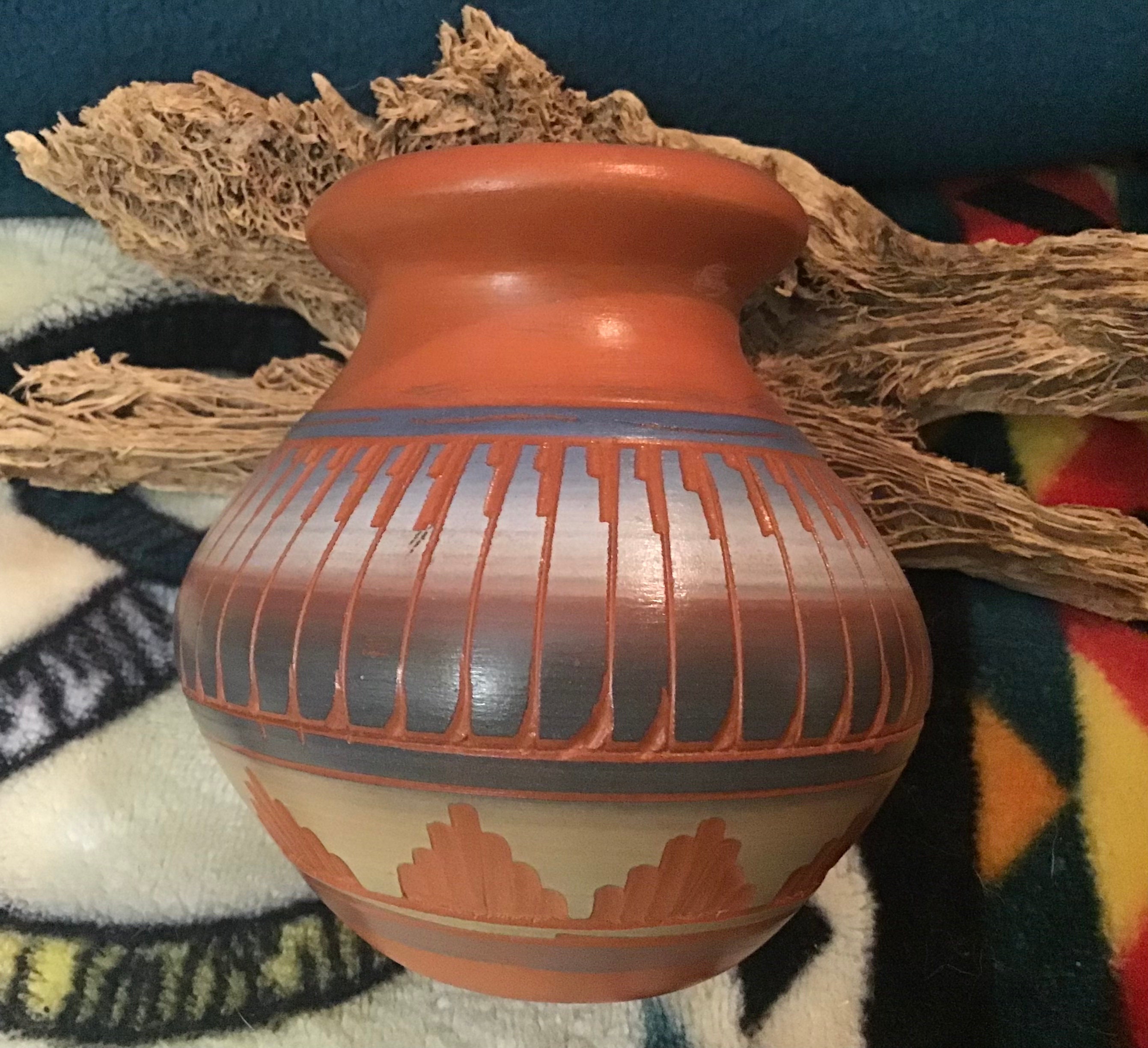 SIGNED Authentic Native American Indian Hand Painted Red Clay - Etsy Denmark