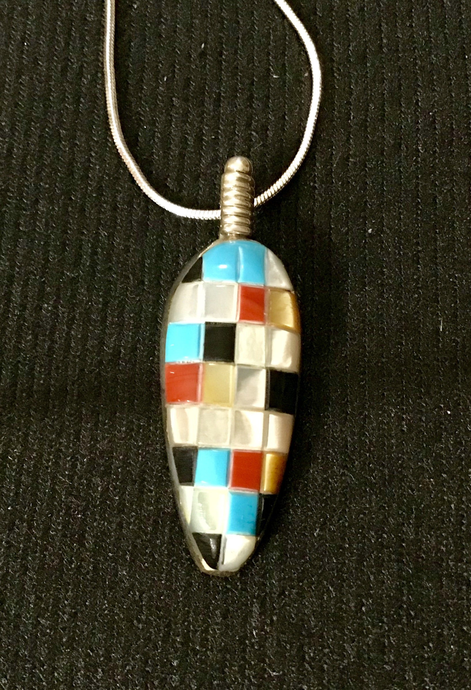 アクセサリー indian jewelry navajo pendant Navajo Sterling Silver Turquoise Pendant. B Lee | eBay