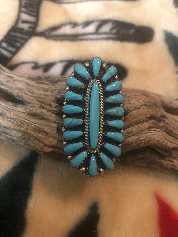 SIGNED Vintage Native America Indian Jewelry Navajo Zuni Petit