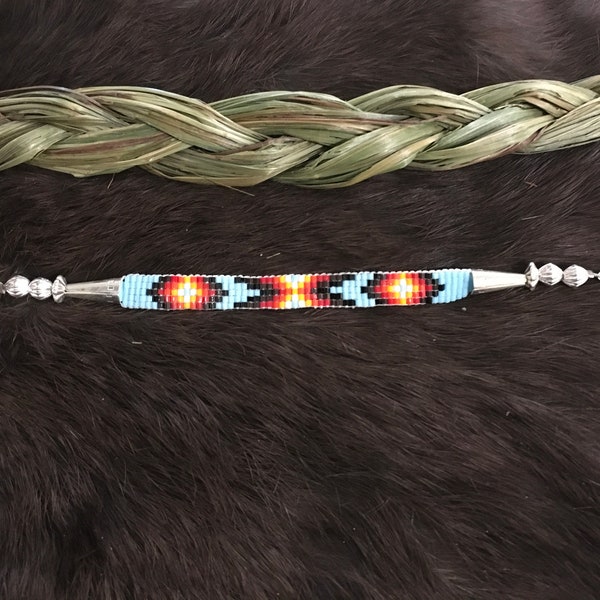 Native America Indian Jewelry Navajo Zuni Hopi Child, Baby Bracelet Cuffs Beaded Southwestern Jewelry Handcrafted Petit Point Needlepoint