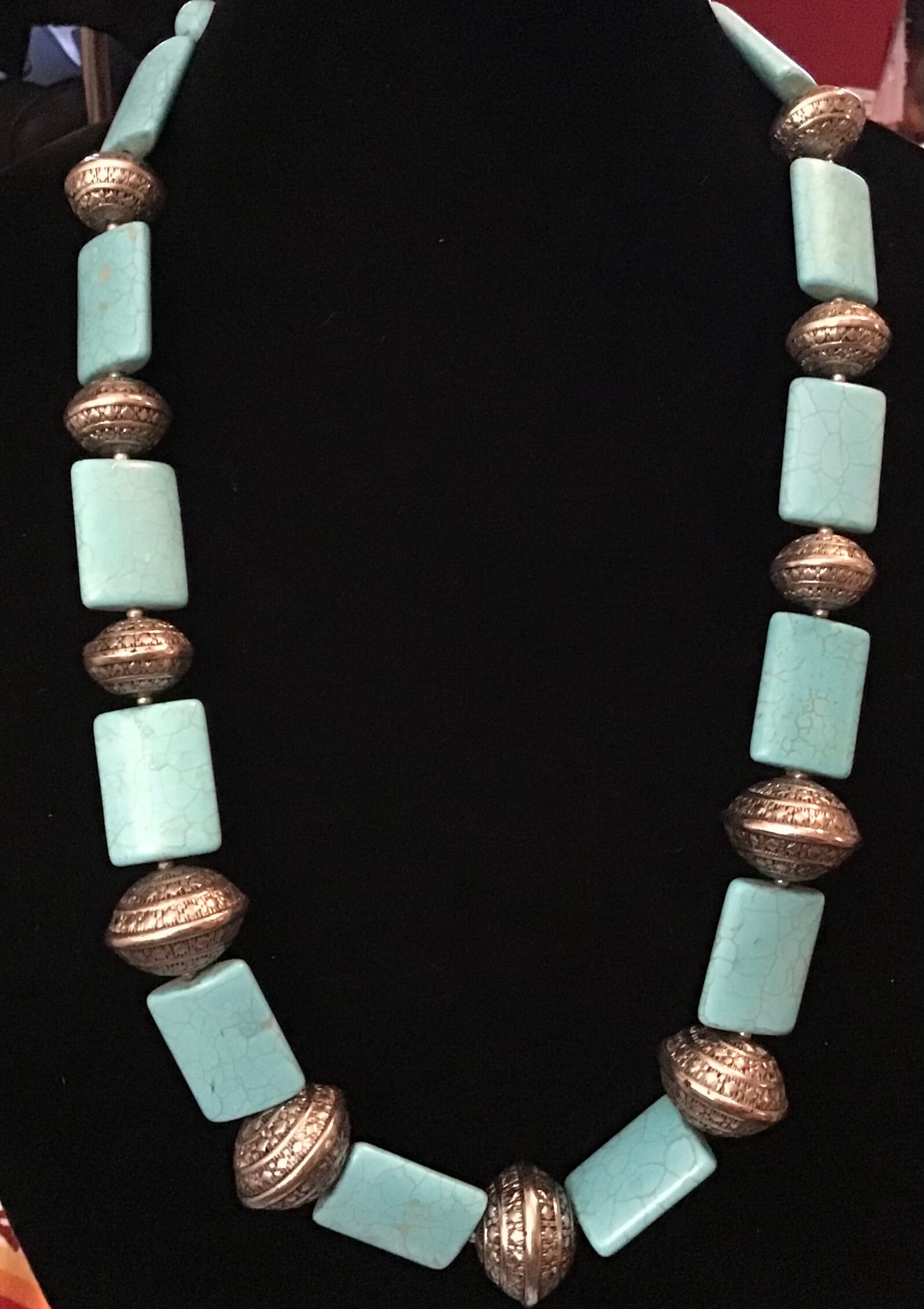Vintage Authentic Native America Indian Jewelry Chunky Kingman 