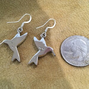 Hummingbird Earrings in Sterling Silver by Paxton Jewelry