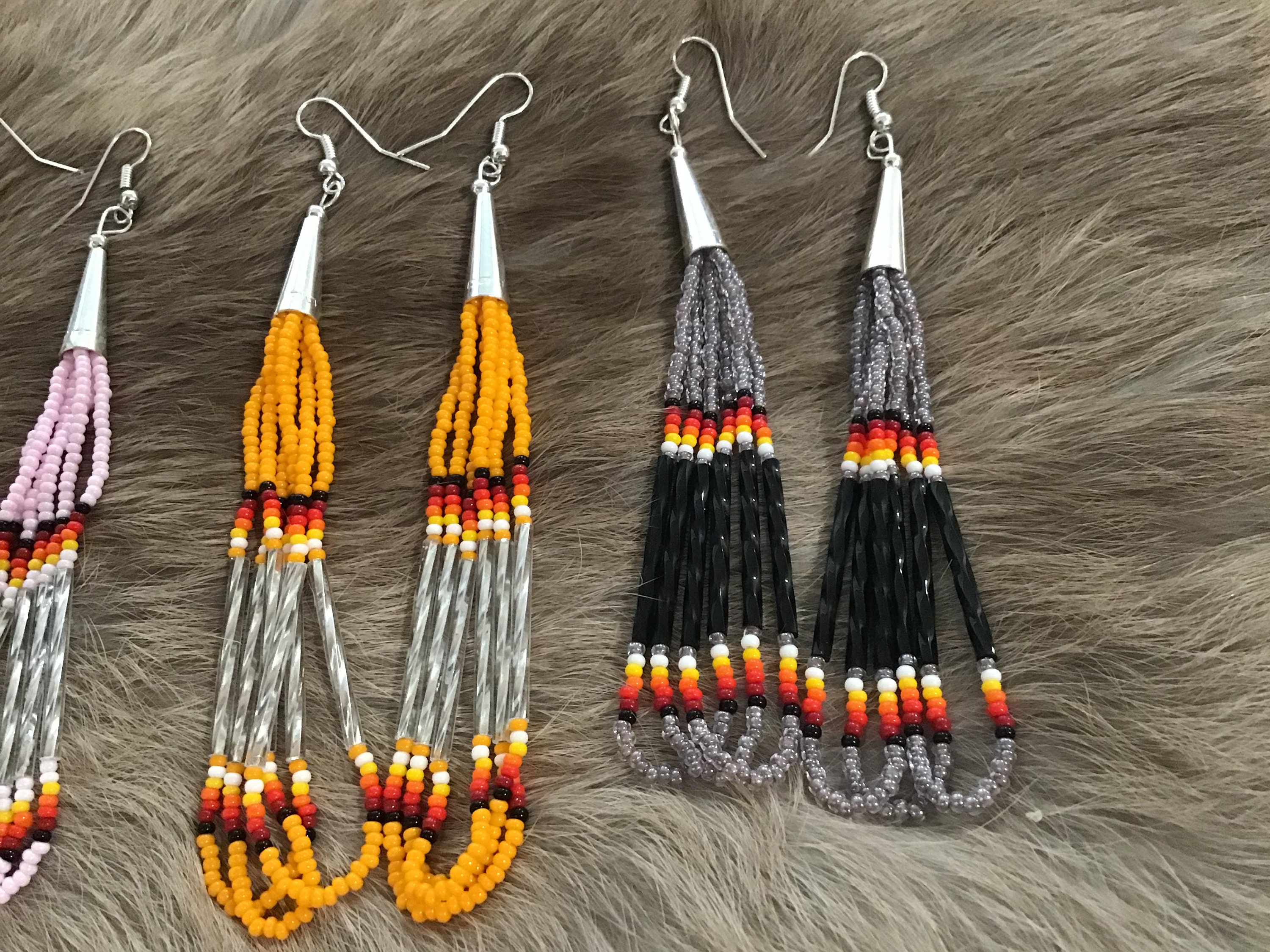 Native American Indian Jewelry Earrings Zuni Sterling Silver