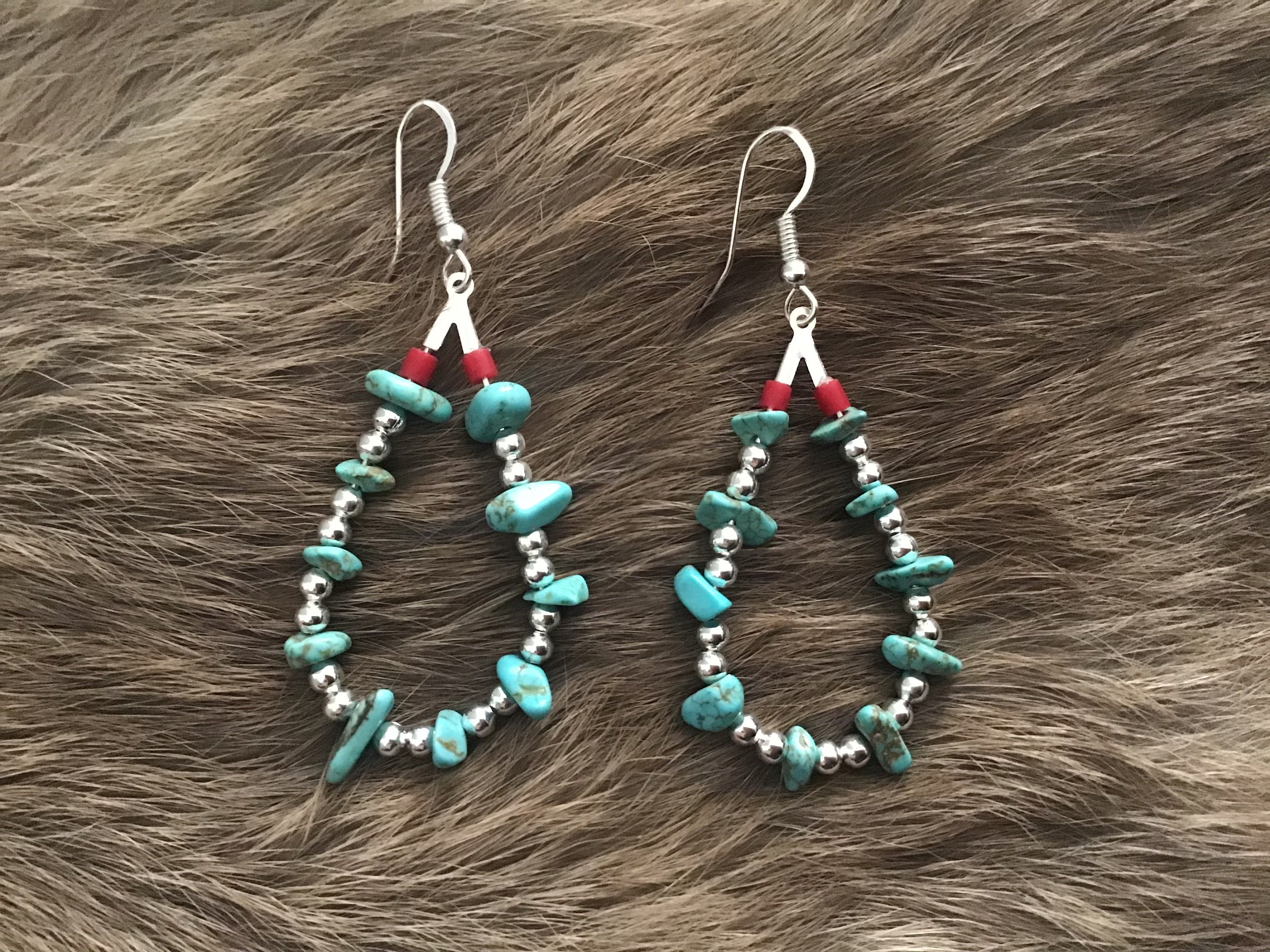 Heishi beaded earrings by Navajo – Gallup Trading