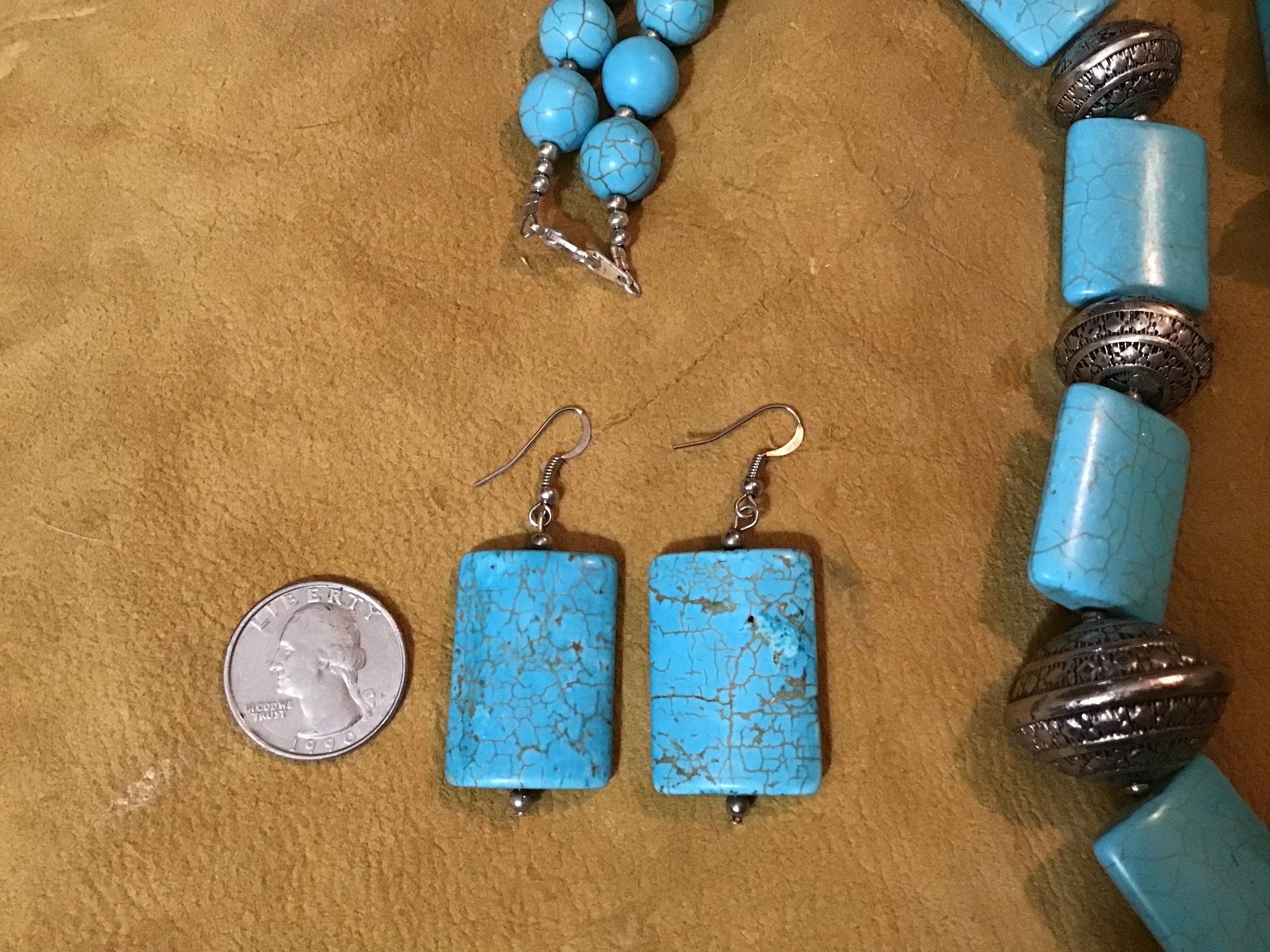 Vintage Authentic Native America Indian Jewelry Chunky Kingman 