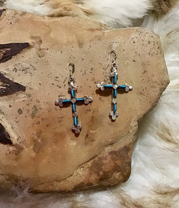 Authentic Native American Indian Jewelry Zuni Sterlin… Gem