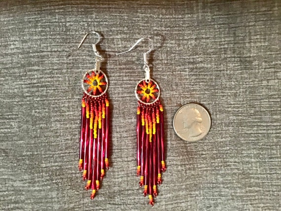 Navajo Sterling Silver & Turquoise Beaded Chain Dangle Earrings – Amanda  Radke