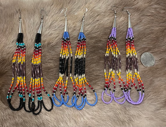 Native American Indian Jewelry Earrings Zuni Sterling Silver