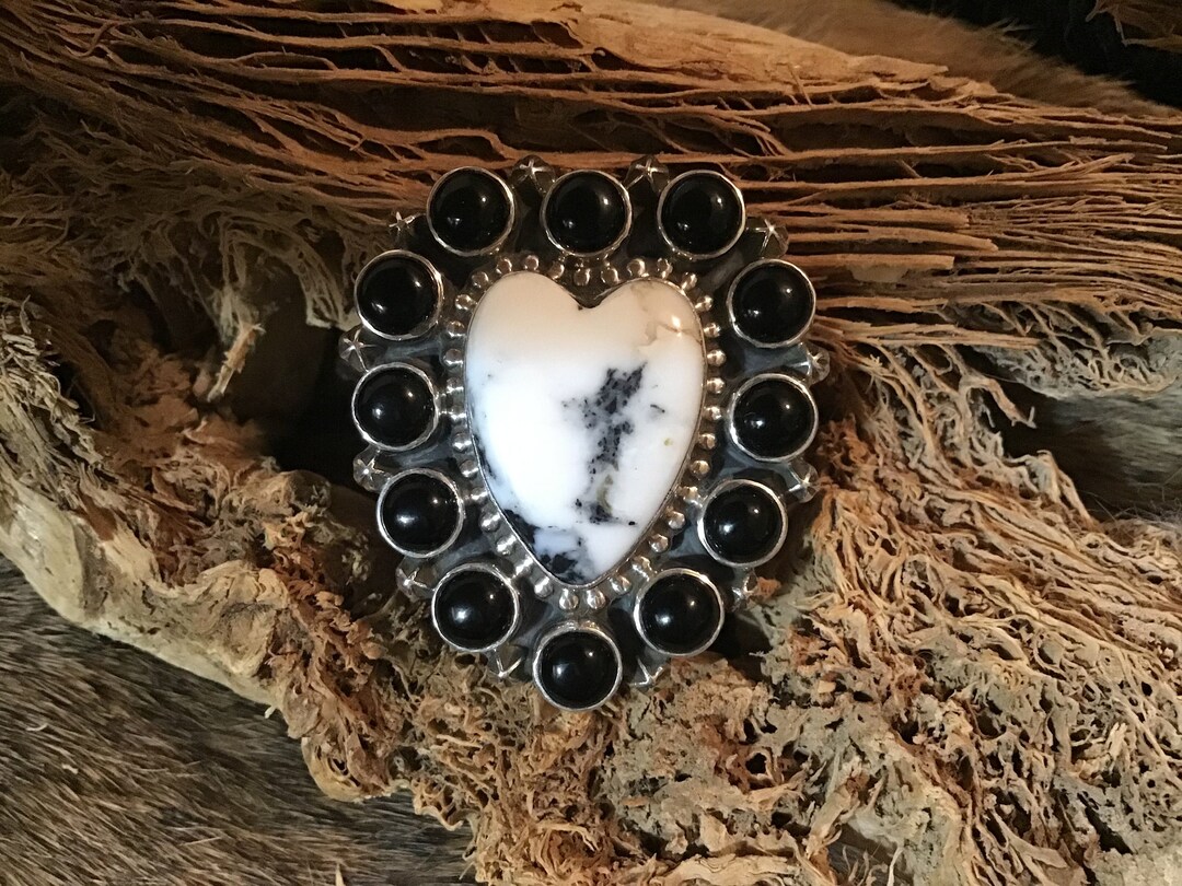 SIGNED Native America Indian Jewelry Navajo Sterling Silver White