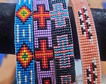 Authentieke Native American Indian Sieraden Zuidwestelijke Navajo Zuni Hopi Kralen Hoofdband Native America Art Hand Beaded Barrette Haarband