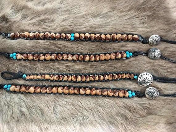 Native American Indian Jewelry Navajo Authentic Ghost Beads Concho