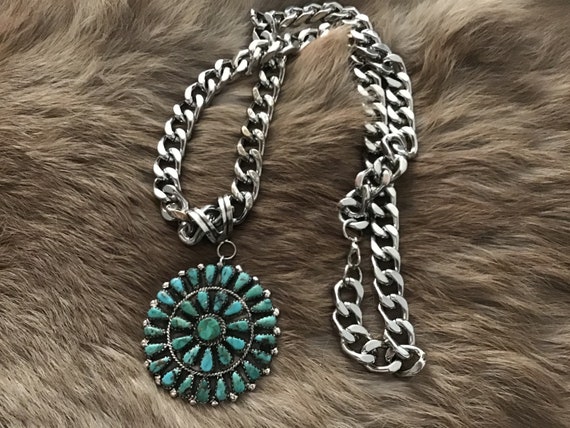 Rare Vintage Native American Hopi Coral Sterling Silver Track Necklace Rare Vintage Native American Hopi Coral Sterling Silver Track Necklace