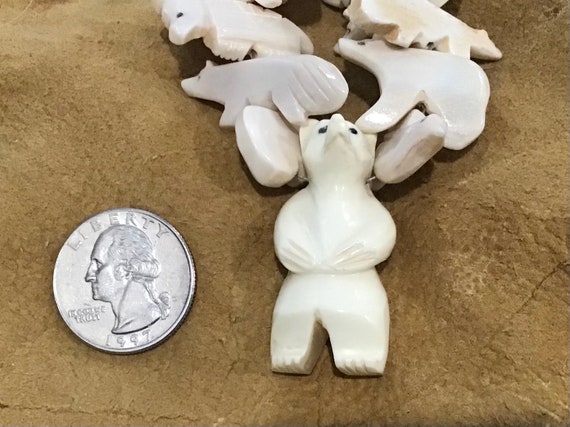 【お取り寄せ】 呪物 ズニ族 フェティッシュ Bear クマ ヴィンテージ ターコイズ 彫刻・オブジェ