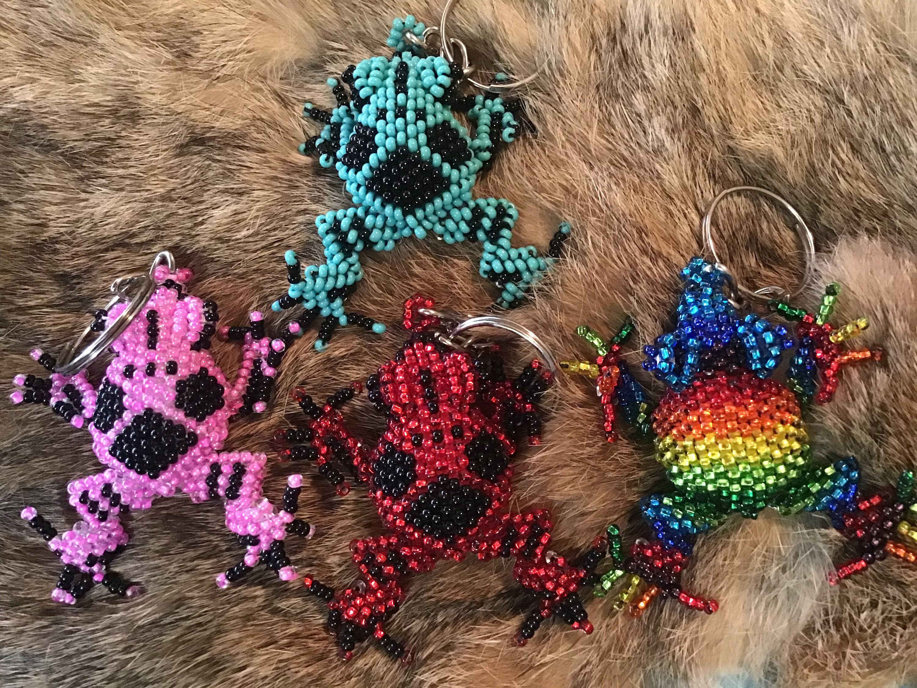 Handmade Navajo Beaded Frog Keychain, Southwestern Art - Etsy