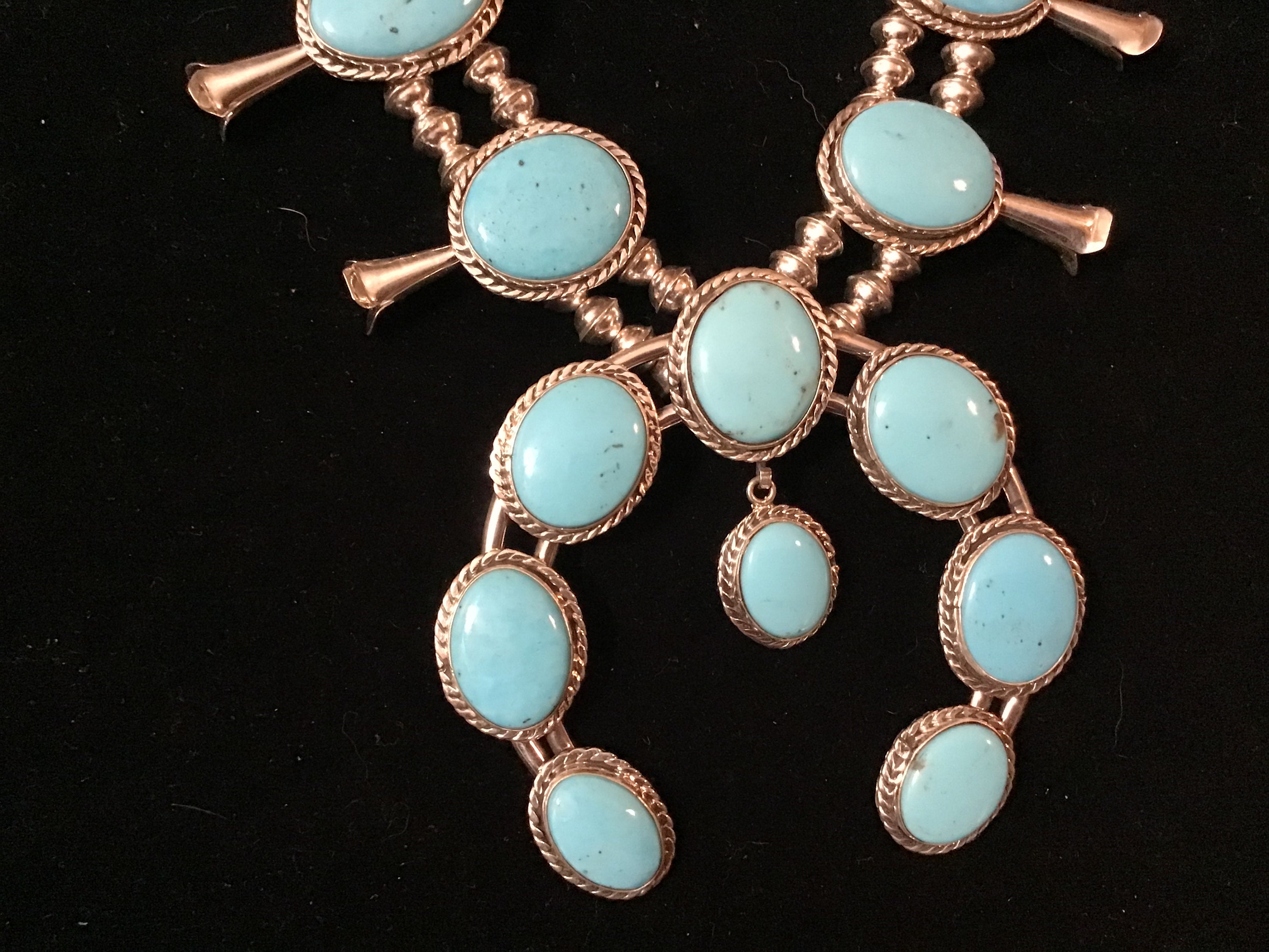 SIGNED Vintage Native American Indian Jewelry Sleeping Beauty