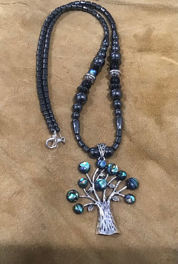 Massive Vintage Native American Zuni Turquoise Inlay Sterling Silver Tree Pendant Pin Massive Vintage Native American Zuni Turquoise Inlay Sterling Silver Tree Pendant Pin