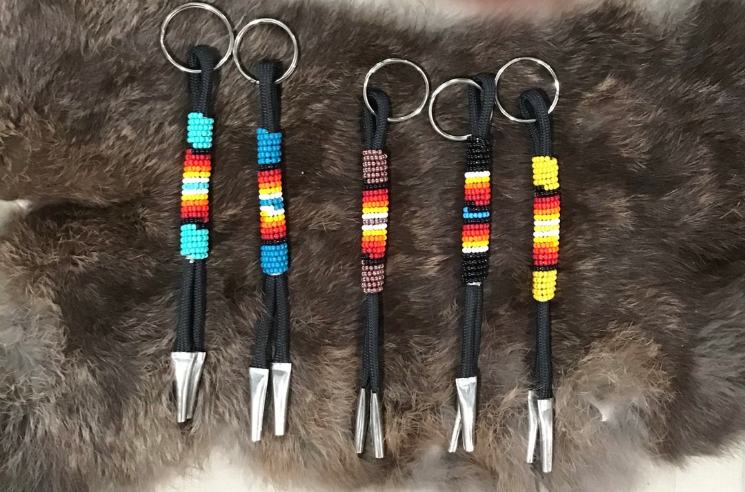 Native Key Chain Authentic Native America Indian Jewelry Fully Hand Beaded Keychain ...