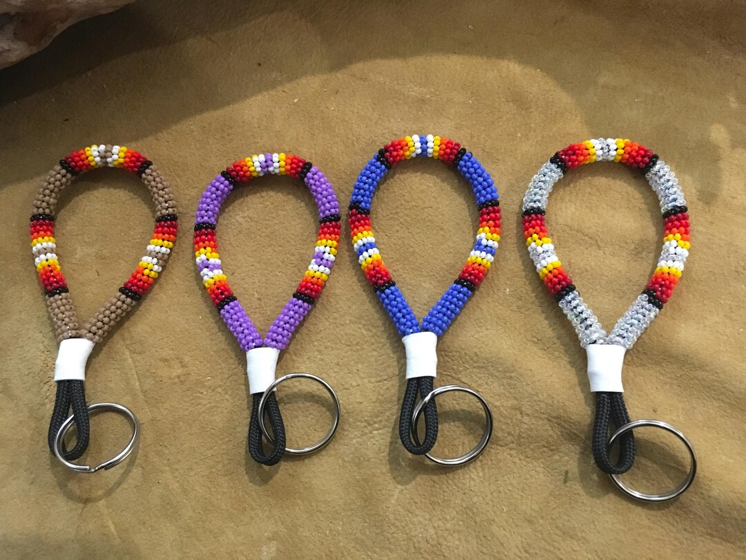 Native American Key Rings Authentic Native American Indian Navajo Jewelry Hand Beaded Keychain ...