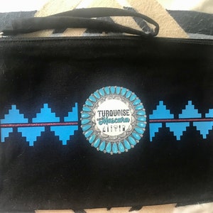 Auténtica joyería indígena nativa americana Navajo Maquillaje Monedero Clutch Moneda Bolso Southwestern Alfombra Cesta de bodas