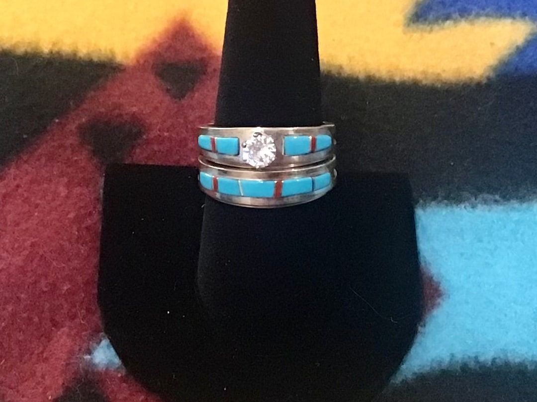 アクセサリー indian jewelry navajo Ring Native America Indian Jewelry Sterling Silver Turquoise Red Coral