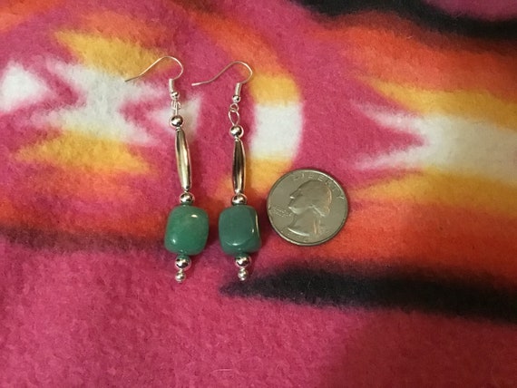 Vintage Native American Indian Jewelry Chunky Sterling Silver Jade