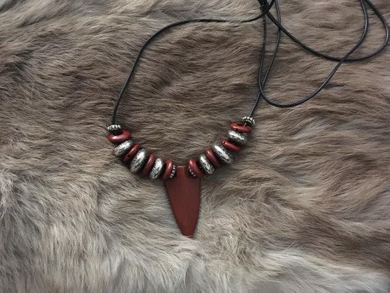 Native America Indian Jewelry Authentic Navajo Red Jasper Necklace Arrowhead Pendant Southwestern Jewelry Zuni