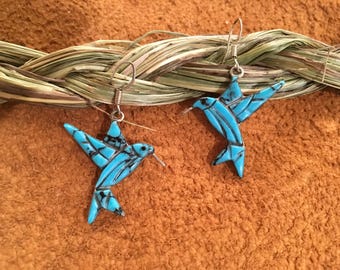 本物のネイティブアメリカンインディアンジュエリー ハミングバード