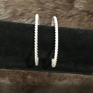 Vintage Authentic Native America Indian Jewelry Sterling Silver Braided Navajo Cuff Southwestern Handcrafted Handmade