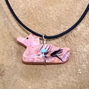 Vintage Authentic Native America Indian Jewelry Genuine Zuni Fetish Necklace Southwestern Jewelry Zuni