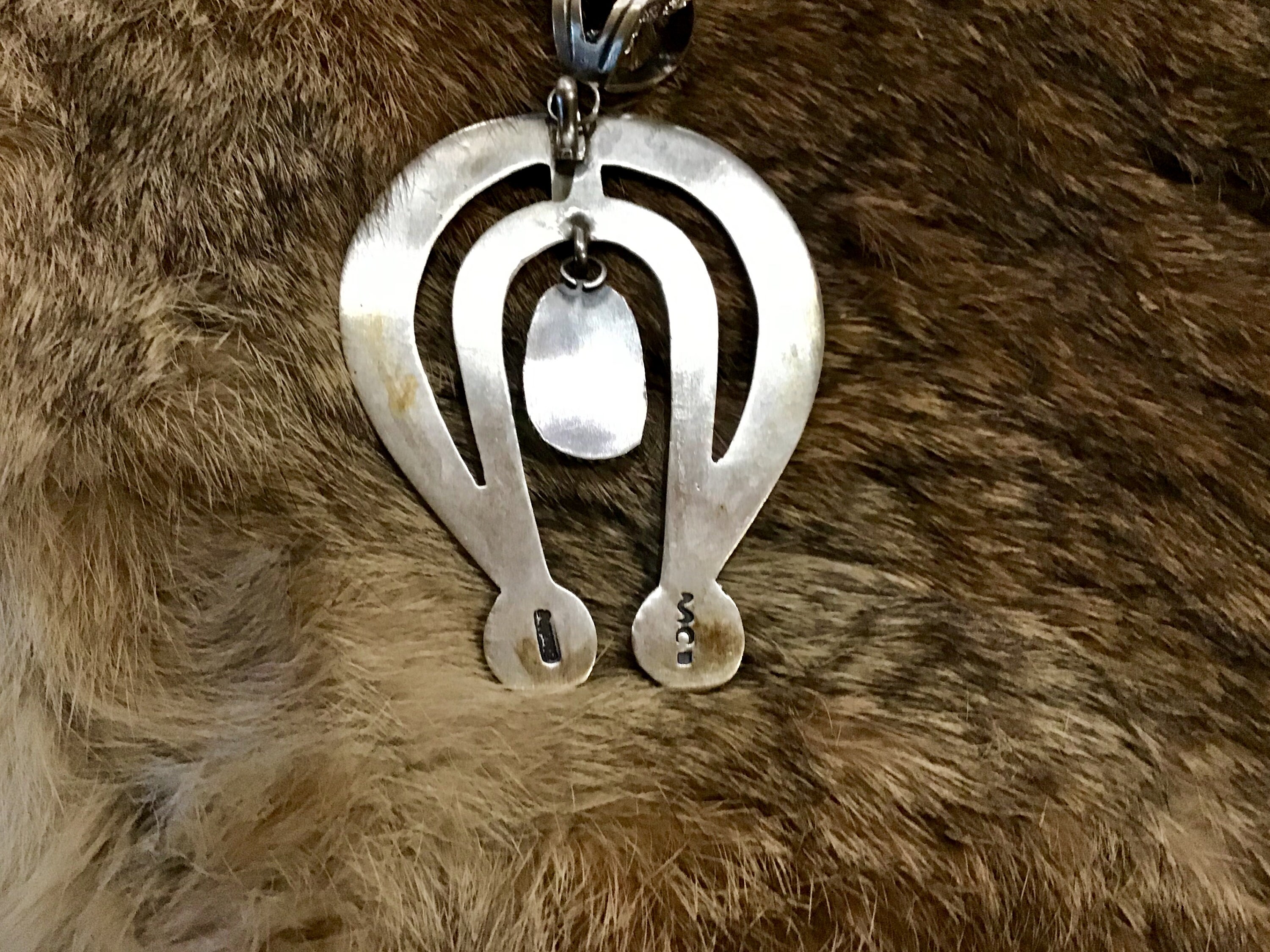 SIGNED Vintage Native American Indian Jewelry Zuni Sterling Silver