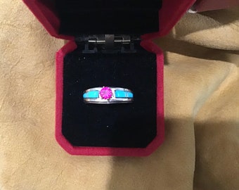 Comet Outer Space Native American Navajo Sterling Silver Opal Ring Comet Outer Space Native American Navajo Sterling Silver Opal Ring