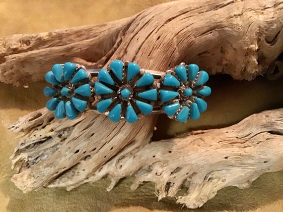 Rare Natural Turquoise Vintage Navajo Native American Jewelry Sterling Silver Bracelet Rare Natural Turquoise Vintage Navajo Native American Jewelry Sterling Silver Bracelet