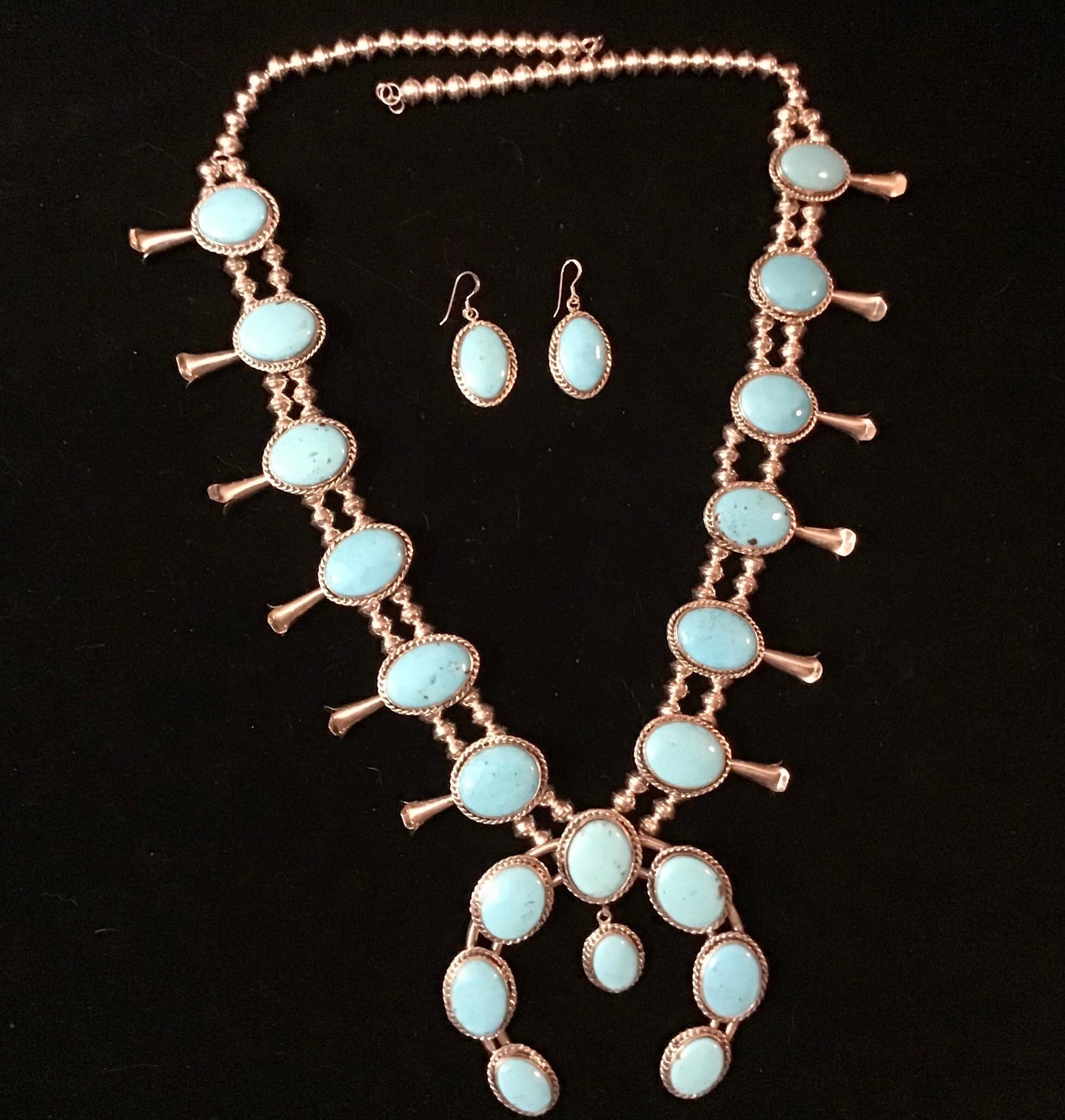 SIGNED Vintage Native American Indian Jewelry Sleeping Beauty