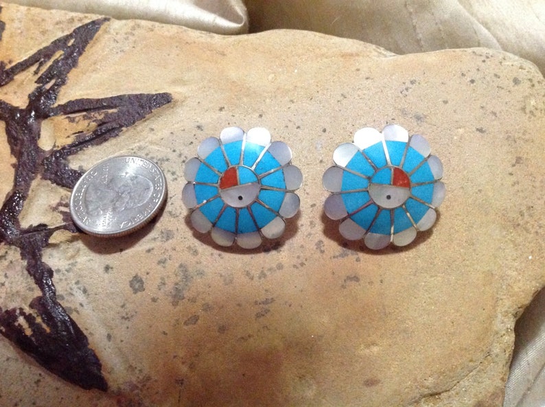 Vintage Native America Indian Jewelry Navajo Zuni Sun Face - Etsy