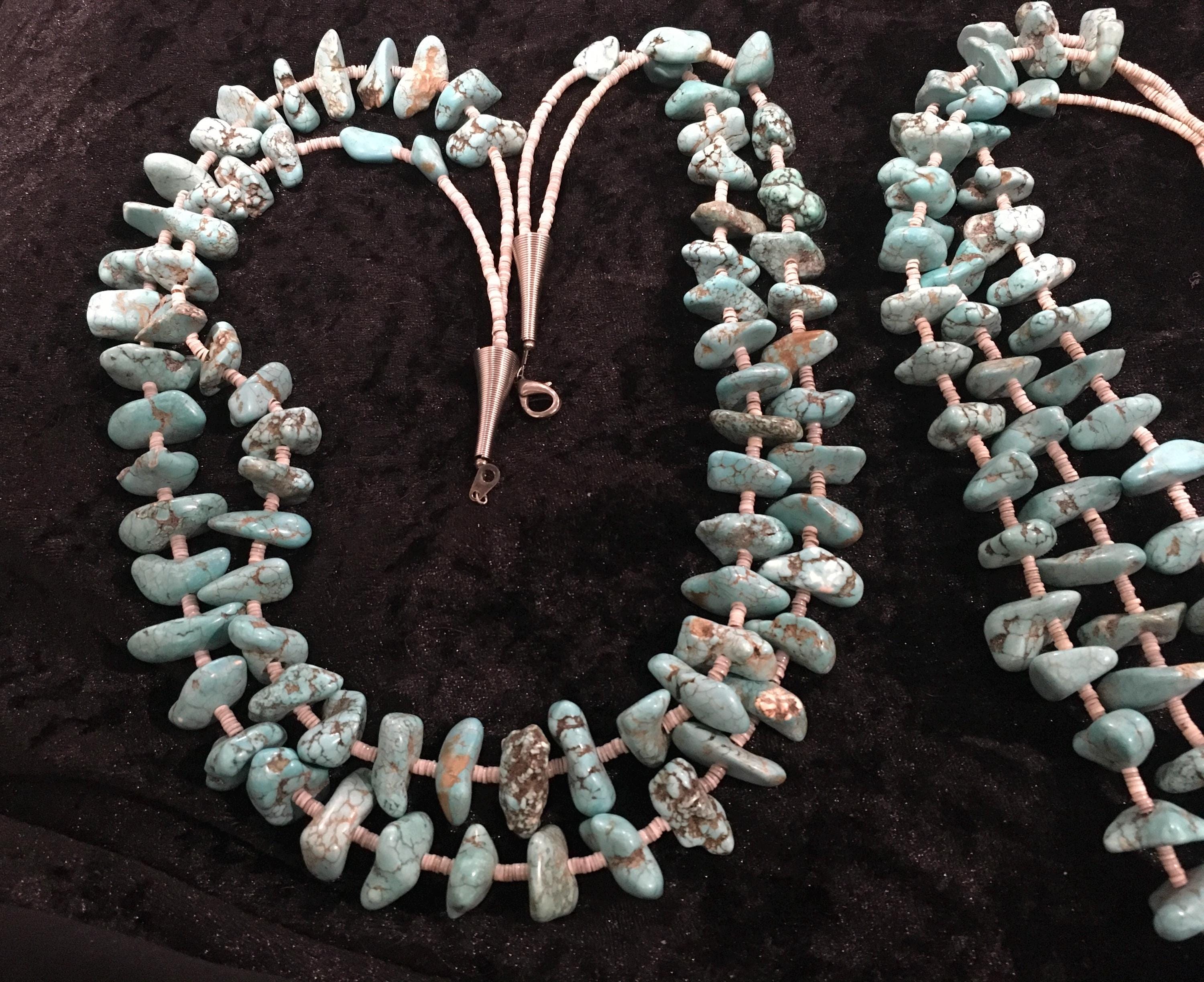 Vintage Authentic Native American Indian Jewelry Chunky Kingman