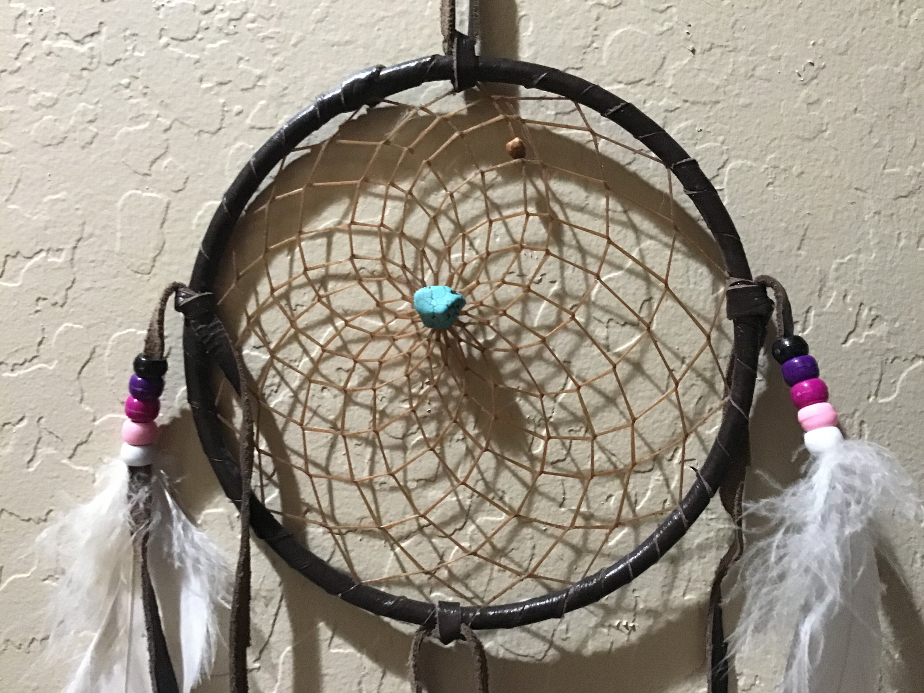 Native America Indian Navajo Willow Dream Catcher Turquoise Feathers ...