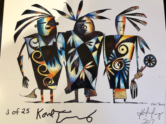 Authentic Native American Indian Art Numbered Series Sun