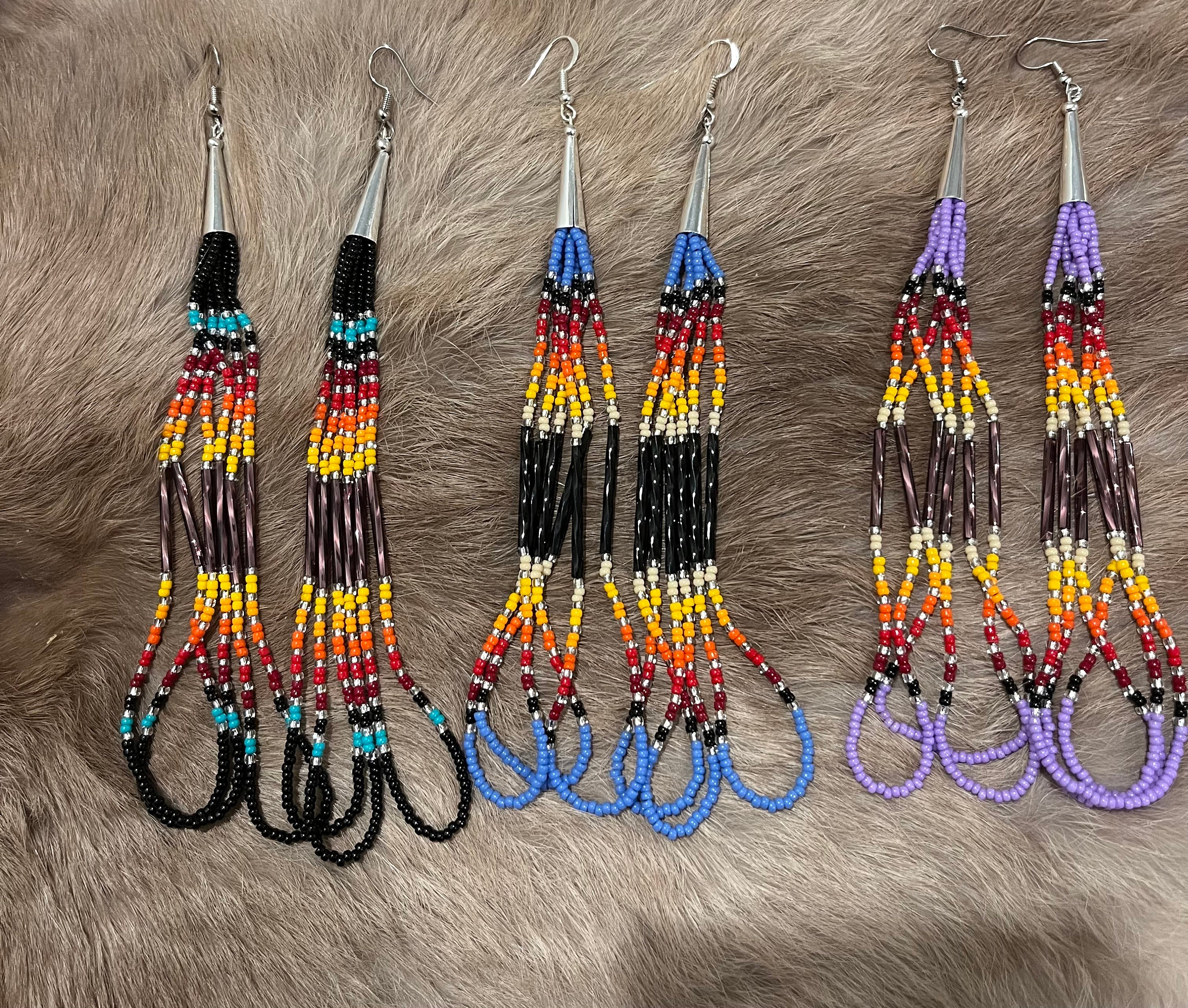 Native American Indian Jewelry Earrings Zuni Sterling Silver