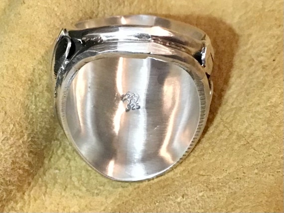 Amazing Vintage Native American Navajo Sterling Silver Harley Ring Amazing Vintage Native American Navajo Sterling Silver Harley Ring