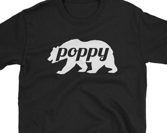 Poppy Shirt - Poppy Bear Shirt - Poppy Gifts - Grandpa Short-Sleeve Unisex T-Shirt