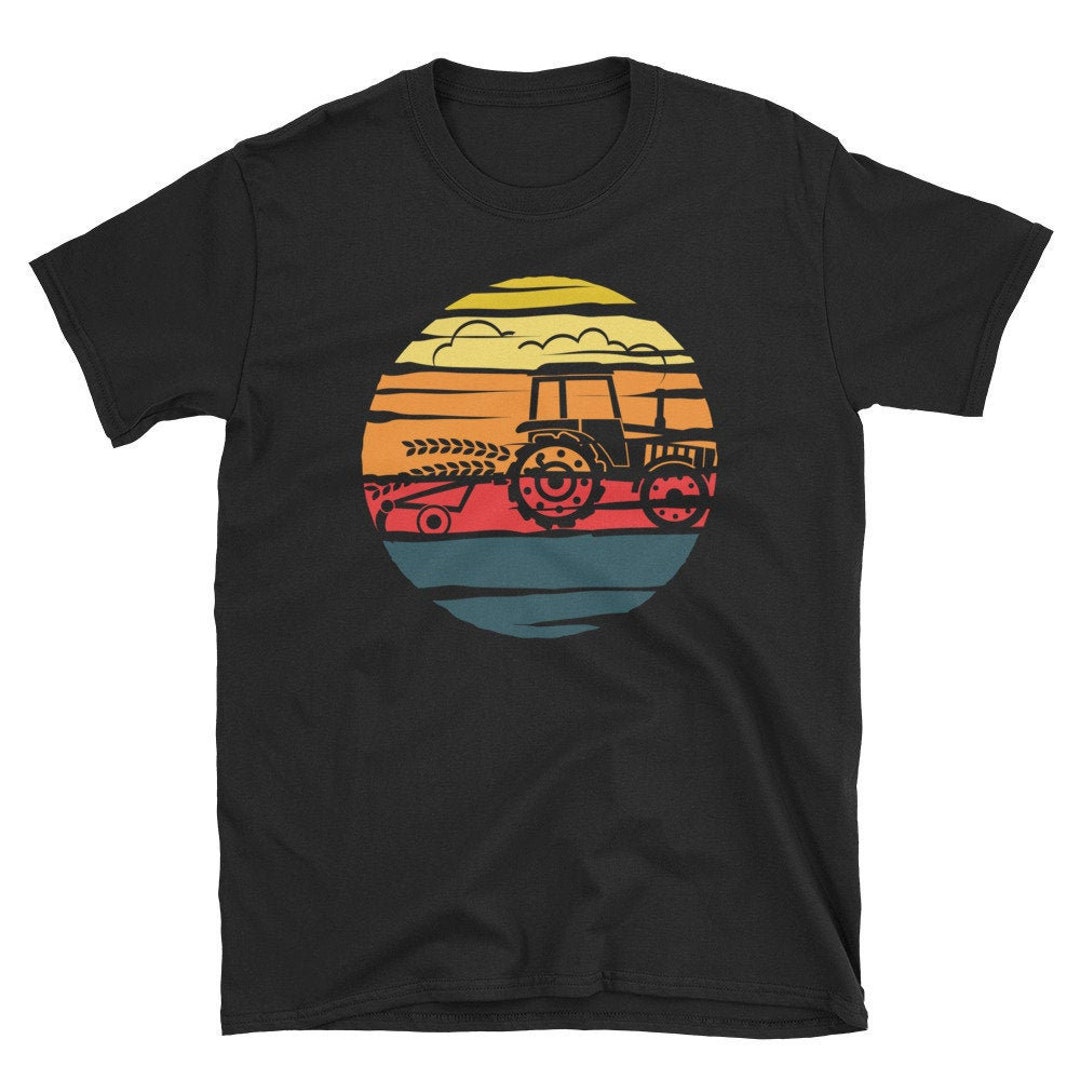 Farmer Shirt - Tractor Shirt - Retro Vintage Farming Tractor Short ...
