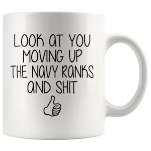 Navy Promotion Gift   Navy Ranks Mug   Naval Promotion Gift Navy Promotion 11oz Coffee Mug