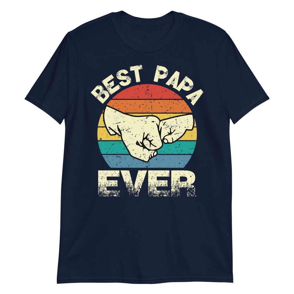 Best Papa Ever Shirt. Best Papa Fist Bump. Papa Grandpa Retro | Etsy