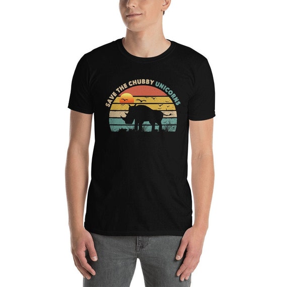 Vintage Retro Tshirt, Save The Chubby Unicorns T-Shirt. Vintage Retro Tshirt, Save The Chubby Unicorns T-Shirt.
