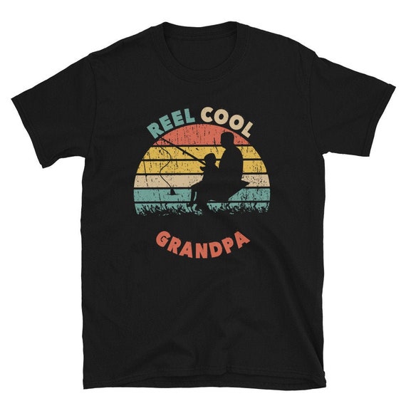 Grandpa Gift Reel Cool Grandpa Fishing Retro Vintage T-shirt - Etsy