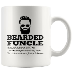 Skäggig farbror kaffemugg rolig skäggig farbror definition gåva 30 cl kaffemugg