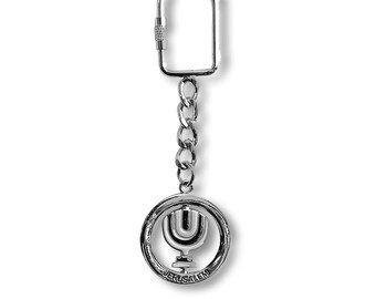 Jewish Menorah Good Luck Jerusalem Key Chain - Made in Israel