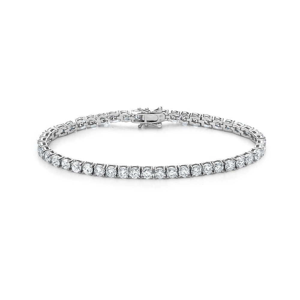 925 Sterling Silver Cubic Zirconia Womens Tennis Bracelet | Etsy