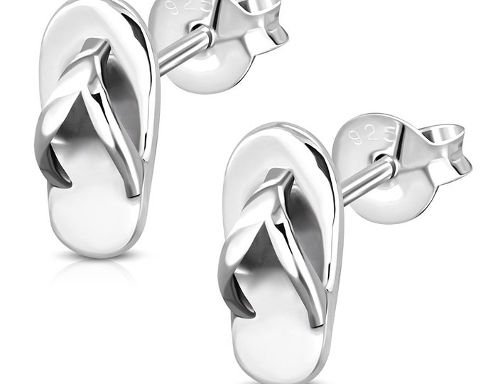 Flip Flops Gold Overlay Hanging Stud Earrings – 28th Street Beach Variety