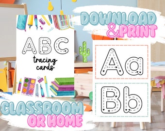 Alphabet Tracing Worksheets, ABC Printables, Letter Tracing, Handwriting Practice, Preschool Worksheets, Kindergarten Learning, Educational